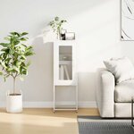 vidaXL Buffet blanc 36x39x107 cm acier laminé à froid