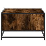 vidaXL Table basse chêne fumé 90x57x35 cm bois d'ingénierie et métal