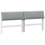 vidaXL Tête de lit capitonnée Gris clair 200 cm Pin massif