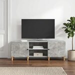 vidaXL Meuble TV 150 x 31 x 50 cm Gris béton Bois d'ingénierie