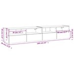 vidaXL Meubles TV muraux 2 Pièces chêne fumé 80x30x30cm bois d'ingénierie