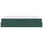 vidaXL Lit avec rangement et matelas Vert foncé 140 x 190 cm Velours