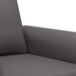 vidaXL Canapé à 2 places Gris 120 cm Similicuir