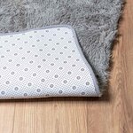 vidaXL Tapis Shaggy à poils longs NAVARRA gris clair 240x240 cm