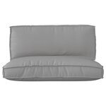 vidaXL Set de coussins de palette 2 Pièces Gris 120 x 80 x 12 cm
