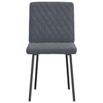 vidaXL Chaises à manger lot de 2 Gris foncé Velours
