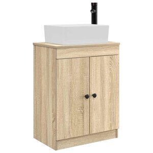 vidaXL Meuble de salle de bain avec évier Chêne Sonoma 54 x 35 x 83 cm
