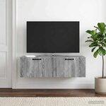 vidaXL Meuble TV mural Sonoma gris 98 x 31 x 30 cm Bois d'ingénierie