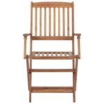 vidaXL Chaises pliables de jardin lot de 6 avec coussins Bois d'acacia