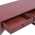 Bureau table poste de travail meuble d'ordinateur informatique étude d'ordinateur 115 x 47 x 77 cm bois d'acajou massif brun 02_0023738