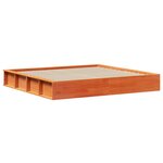 vidaXL Lit avec rangement relevable  marron ciré  180 x 200 cm  en bois de pin massif