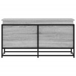 vidaXL Boîte de rangement avec couvercle sonoma gris bois d'ingénierie