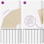 vidaXL Écran de confidentialité pour balcon Beige 115 x 115 cm tissu