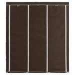 vidaXL Armoire avec compartiments et barres Marron 150x45x175 cm Tissu