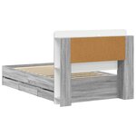 vidaXL Cadre de lit avec rangement Sonoma gris 100 x 200 cm