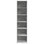 vidaXL Buffet haut gris béton 45x41x185 cm bois d'ingénierie