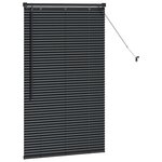 vidaXL Store de Fenêtre avec des rideaux Autre Noir 80 x 130 cm Aluminium