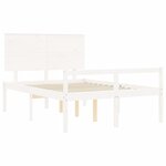 vidaXL Lit pour personne âgée sans matelas blanc 140x190cm bois massif