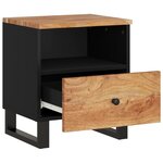 vidaXL Table de chevet Bois d'acacia solide et d'ingénierie