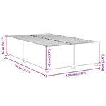 vidaXL Cadre de lit sans matelas noir 120x200 cm tissu