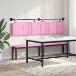vidaXL Tête de lit suspendue Rose Tissu