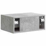 vidaXL Cabinet de chevet mural Gris béton 49 x 34 5 x 20 cm