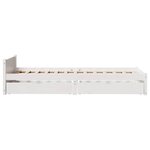 vidaXL Cadre de lit sans matelas blanc 75x190 cm bois de pin massif