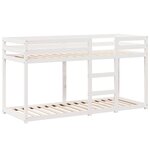 vidaXL Lit superposé sans matelas blanc 80x200 cm bois de pin massif