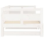 vidaXL Lit coulissant sans matelas blanc 2x(80x200)cm