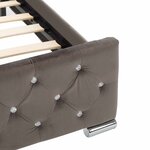vidaXL Cadre de lit sans matelas gris tissu 120x200 cm