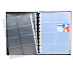 Porte-cartes de visite à anneaux et pochettes détachables A4 x 5 EXACOMPTA