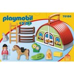 Playmobil 70180 - playmobil 1.2.3 - centre équestre transportable