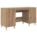 vidaXL Bureau Chêne artisanal 140 x 50 x 75 cm Bois d'ingénierie