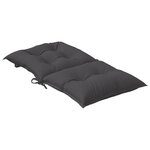 vidaXL Coussins de chaise à dossier bas lot de 2 anthracite mélangé