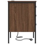 vidaXL Cabinet de chevet avec tiroir Chêne marron 42 x 41 x 61 cm
