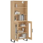 vidaXL Buffet haut Chêne sonoma 69 5x34x180 cm Bois d'ingénierie