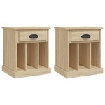vidaXL Tables de chevet 2 Pièces chêne sonoma 43x36x50 cm