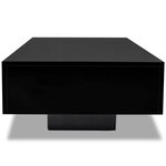 vidaXL Table basse Haute brillance Noir