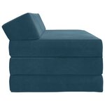 vidaXL Canapé-lit pliable Bleu 120 x 60 x 49 cm Tissu