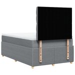 vidaXL Sommier à lattes de lit avec matelas Gris clair 120x200cm Tissu