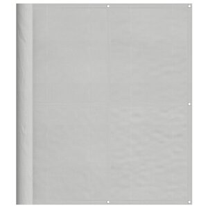 vidaXL Écran de balcon gris clair 120x500 cm 100  polyester oxford