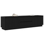 vidaXL Meuble TV avec lumières LED chêne noir 193 5x41x50 cm