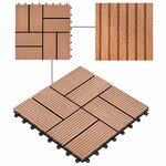 vidaXL Carreau de terrasse 22 Pièces Marron 30 x 30 cm WPC