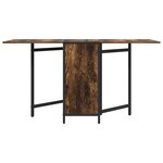 vidaXL Table à dîner 144 x 60 x 75 cm Bois d'ingénierie Chêne fumé