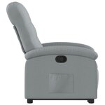 vidaXL Fauteuil inclinable Gris clair Tissu