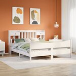 vidaXL Cadre de lit sans matelas blanc 180x200 cm bois massif de pin