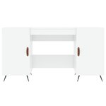 vidaXL Bureau Blanc brillant 140x50x75 cm Bois d'ingénierie