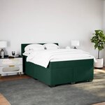 vidaXL Sommier à lattes de lit et matelas Vert foncé 160x200cm Velours