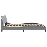 vidaXL Cadre de lit sans matelas gris clair 160x200 cm tissu