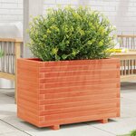 vidaXL Jardinière cire marron 70x40x49 5 cm bois de pin massif